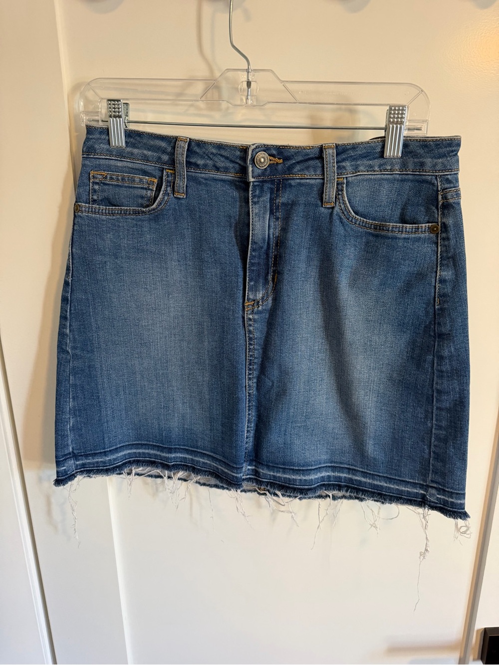 Just Black Denim Released hem Mini Skirt